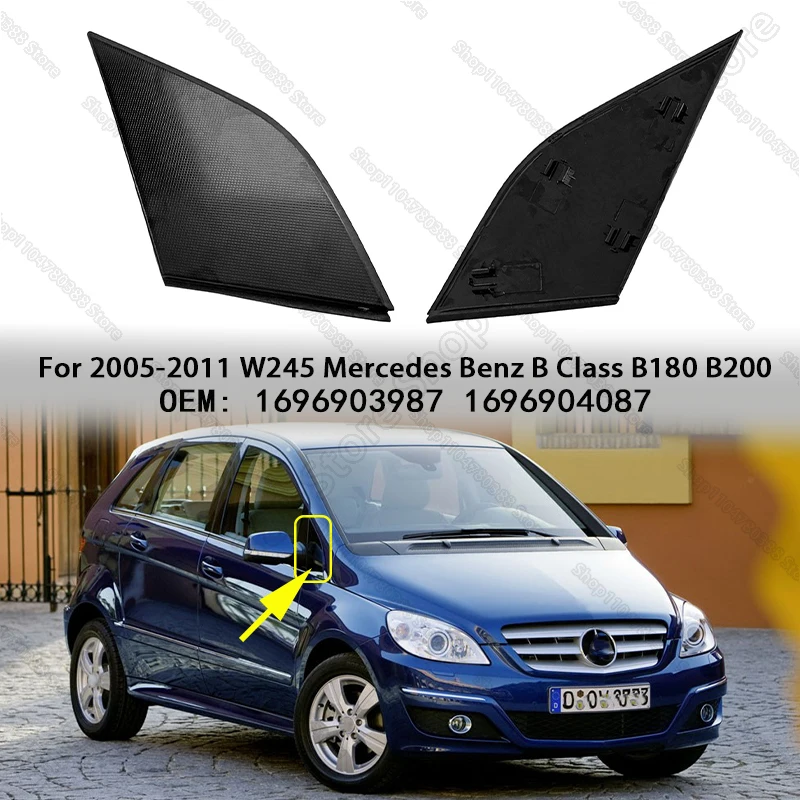 

Rearview Mirror Triangle Plate Trim For 2005-2011 W245 Mercedes Benz B Class B180 B200 1696903987 1696904087