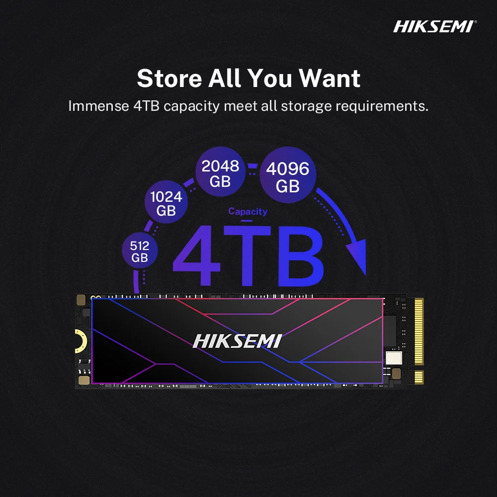 HIKSEMI FUTURE 7450 메가바이트/초 SSD NVMe M2 1TB 2TB 4TBV M.2 PCIe 4.0 2280 1024GB 2048GB 노트북 데스크탑용 내장 솔리드 스테이트 드라이브