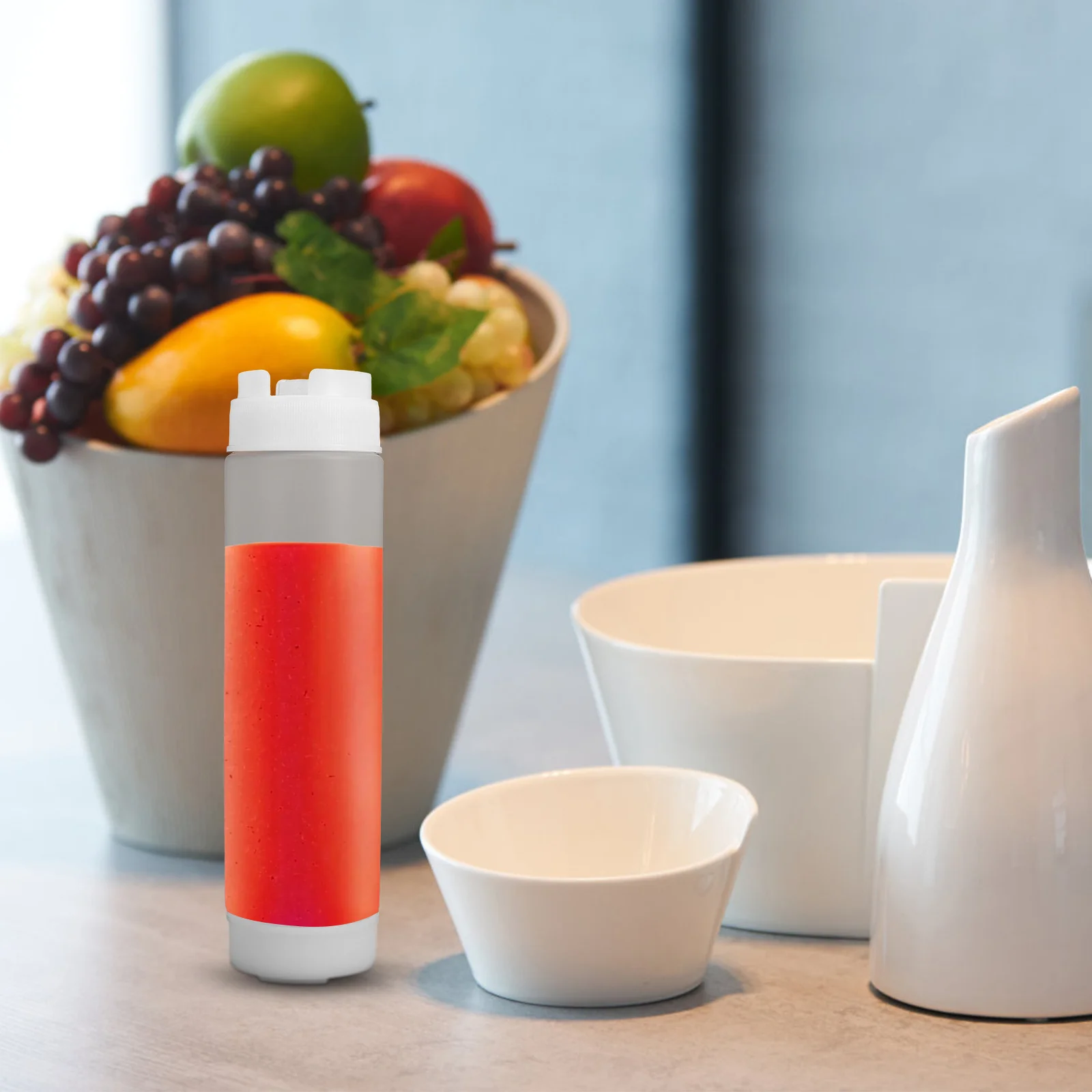 

3Pcs 480Ml Clear Squeeze Bottle Set Double Nozzle Sauce Dispenser for Ketchup Mayonnaise Salad Dressing Condiment Bottles