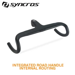 Syncros Road Bike Full Carbon Fiber Integrated Bicycle Handlebar For 28.6mm With Spacers Cycling Accessories Stem 80/90/100/110