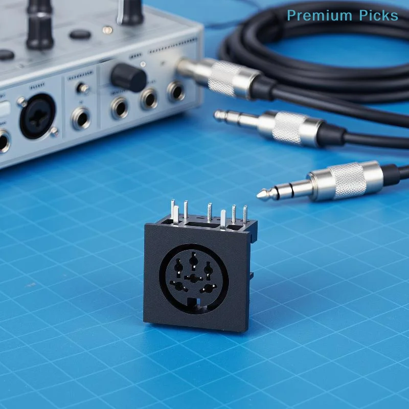 portable2PCS 3-8 Pin Mini DIN Female Socket Connector Corrosion Resistant Jack for Keyboard Mouse Audio Video Equipment