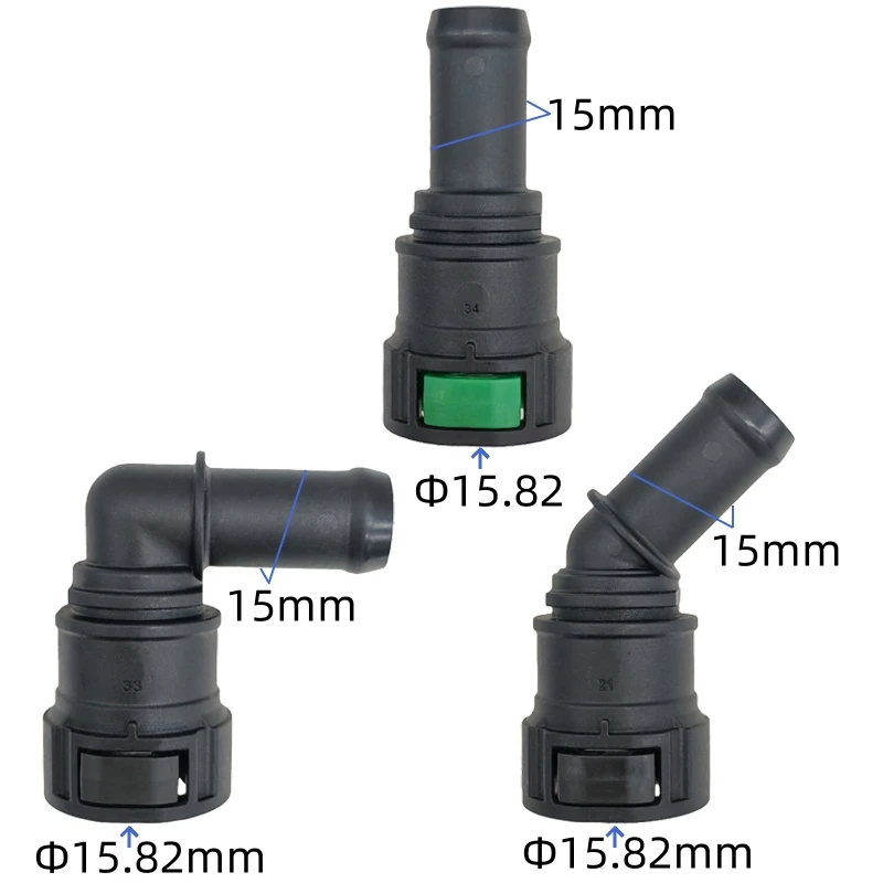 15.82 female connector Fuel pipe joint auto Fuel line quick connector connect pipe with 15mm inner diameter 1pc