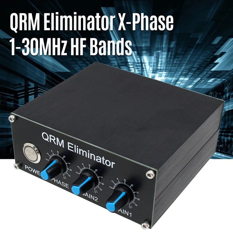 

QRM Eliminator X-Phase (1-30 Mhz) HF Bands Adjustable Aluminum Housing PTT Control Signal Eliminator For Film Industry