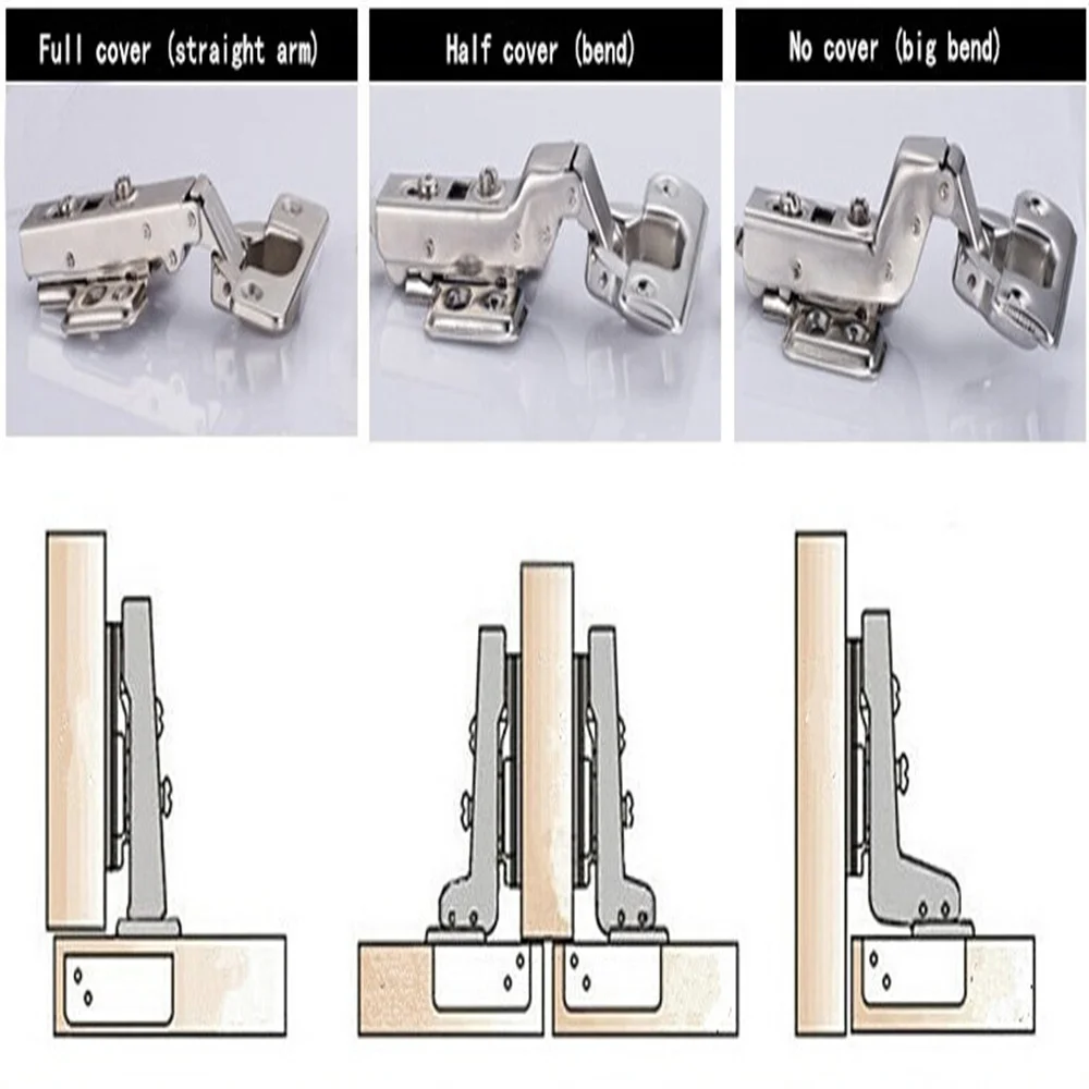 Stainless steel damping hydraulic buffer hinge spring aircraft cabinet door hardware hinge two-stage force