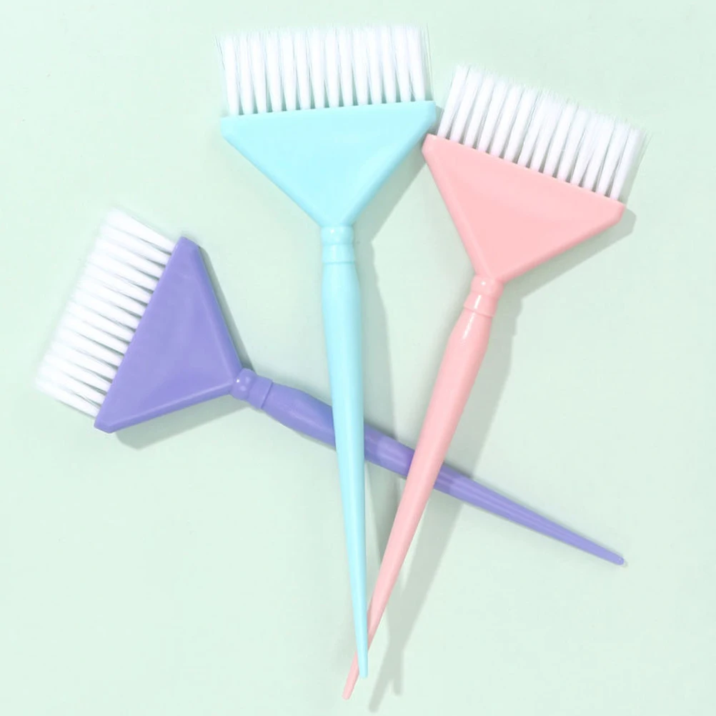 

3 Pcs Hair Dye Brush Set Small Color Application Comb for Easy Coloring Highlighting Bleaching Root Touch Salon Use Soft