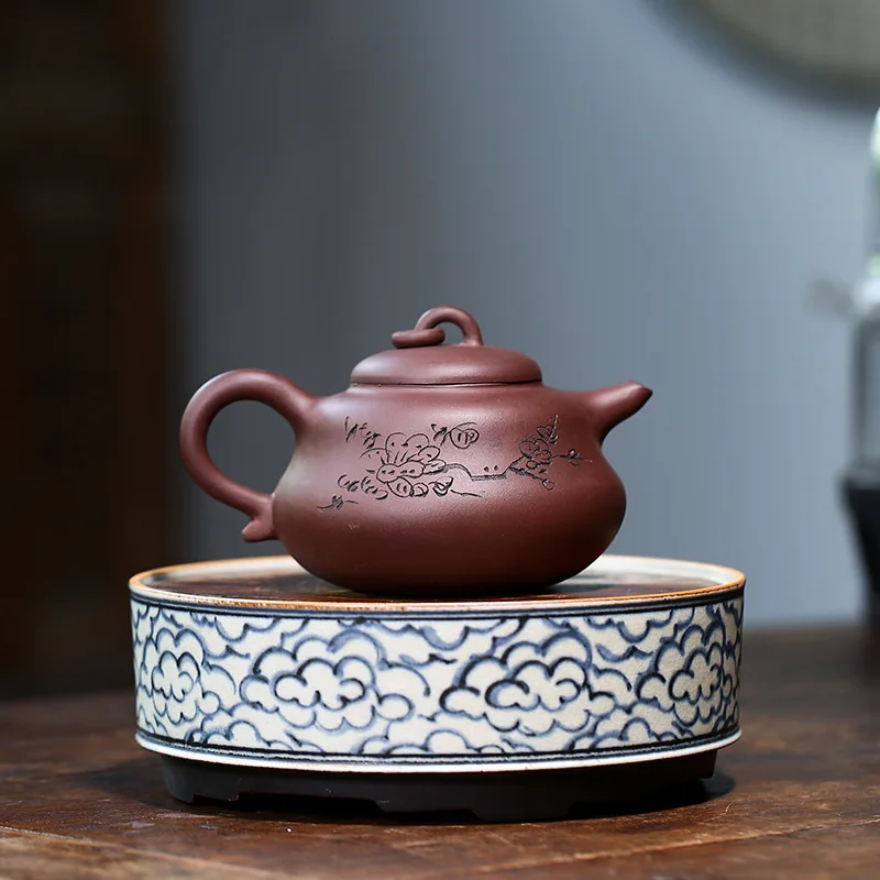 Old purple mud gourd pot Ball Hole Xishi Kung Fu Dark Tea