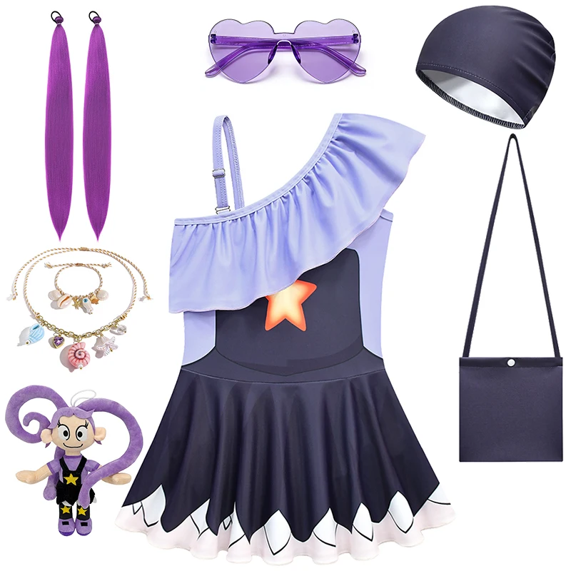 Maillots de bain pour filles Poppy One Piece, maillot de bain pour enfants, pour l'été, la plage, les vacances, la piscine, le cosplay, Lily, maillot de bain pour enfants