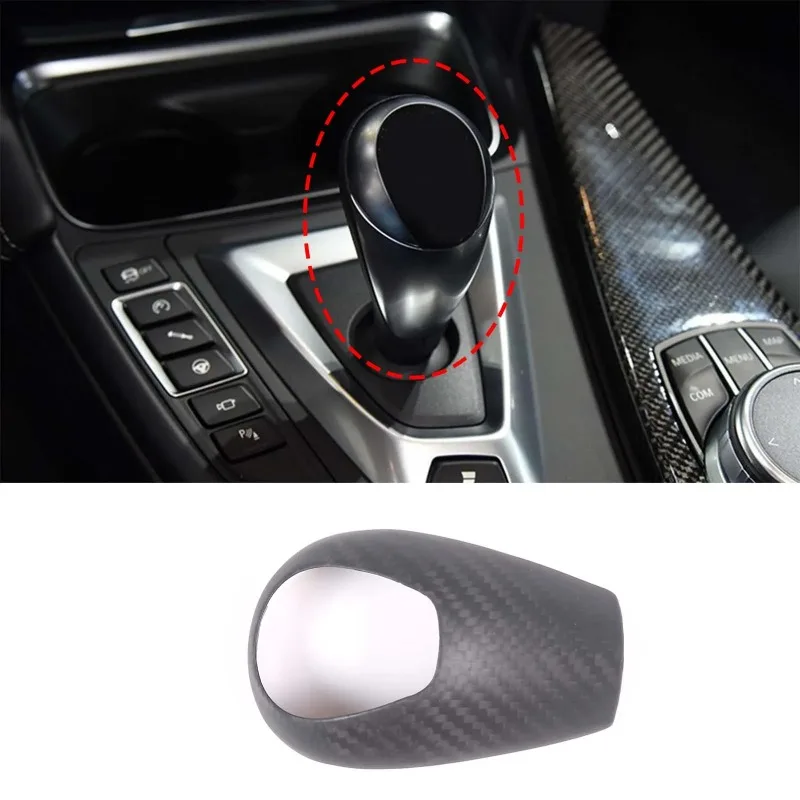 

For BMW M3 M5 M6 E90 E93 E60 E61 E63 E64 05-13 Real Carbon Fiber Car Gear Shift Head Cover Trim Frame Cover Trim Car Accessories