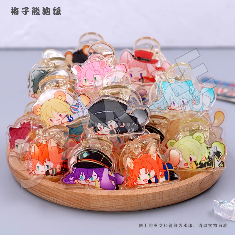 Sakuma Ritsu Tsukinaga Leo Tomoe Hiyori Acrylic Cute Grab Clip Hairpin Bangs Shark Clip Cosplay Headwear