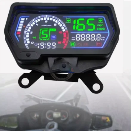 EU quality Motorcycle Speedometer Tachometer LED digital meter Assembly W/USB Charge For CG125 CG150 XF150 TMX125 Pinoy Rusi125