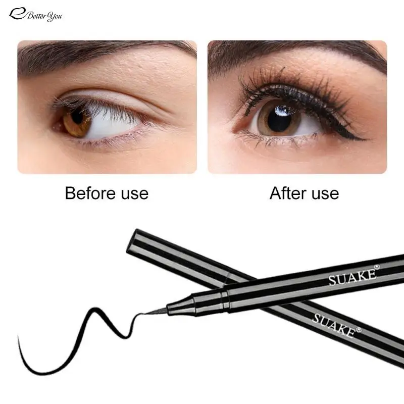 Black Waterproof Quick Eyeliner Liquid Long Lasting Anti-oil Eye Liner Pencil Natural Makeup Cosmetic Beauty Eyepen 1PC