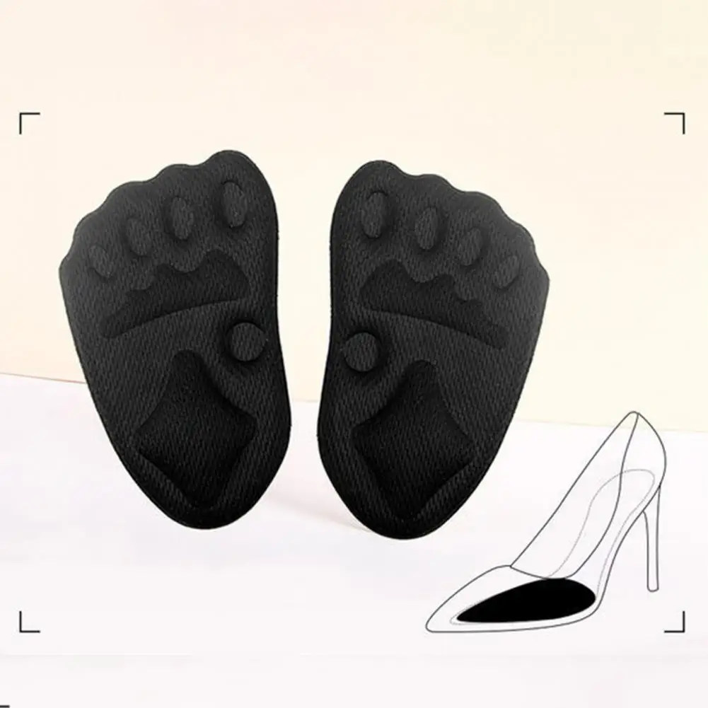 Cushioned Shoe Pads 5 Pairs Pads for Women Ball of Foot Cushions for High Heels Breathable Non-slip Inserts Forefoot Pain Relief