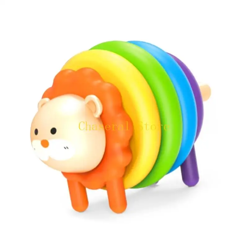 E7ce Sensory Animal Stacker Toy สำหรับเกมการศึกษาการพัฒนาความรู้ความเข้าใจของทารก