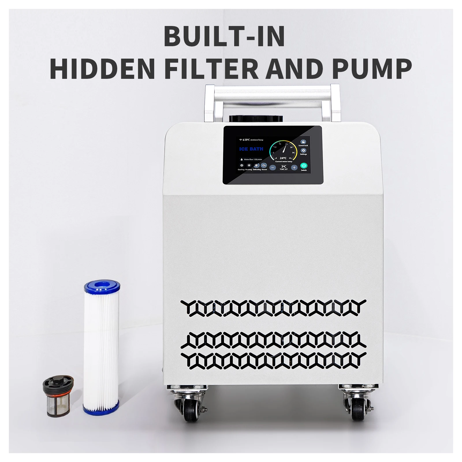 Factory 1HP Ice Bath Water Chiller – Cold Unit with Pump, Filter, R410A & WiFi Control