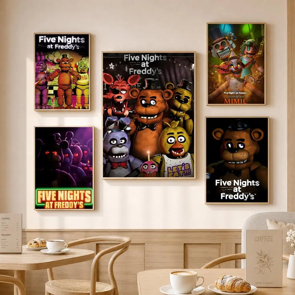 Classic Game Fnaf-Five-nights-At-Freddys Poster High-Definition With Textured Finish Modern Style For Hallway Wall Art Decor