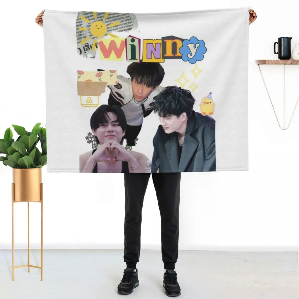 Winny Bl Thai actor Throw Blanket Fuzzy Plush Throw Blanket for Sofa Chair