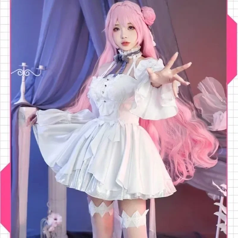 

Костюм Дороти, игра Nikkee, белое платье принцессы для косплея, милая одежда в стиле Лолиты, платья на бретельках для женщин и девочек, праздничные платья