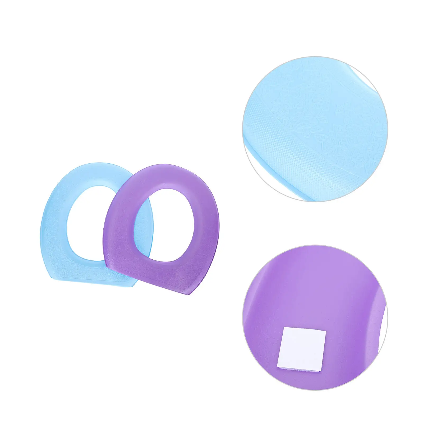 2Pcs O-Shaped Skin-Friendly Waterproof Toilet Cushion Thicken Eva Bathroom Toilet Mat Smooth Sleek Design Washable Comfortable
