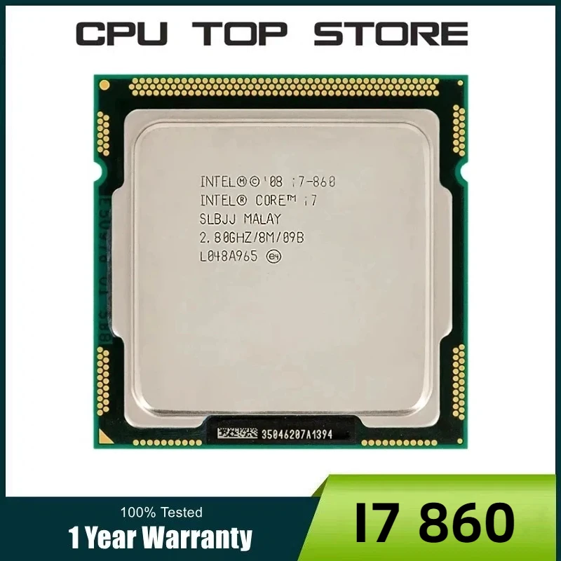 

Б/у четырехъядерный процессор Intel Core i7 860 2,8 ГГц L3 8M с разъемом LGA 1156, 95 Вт