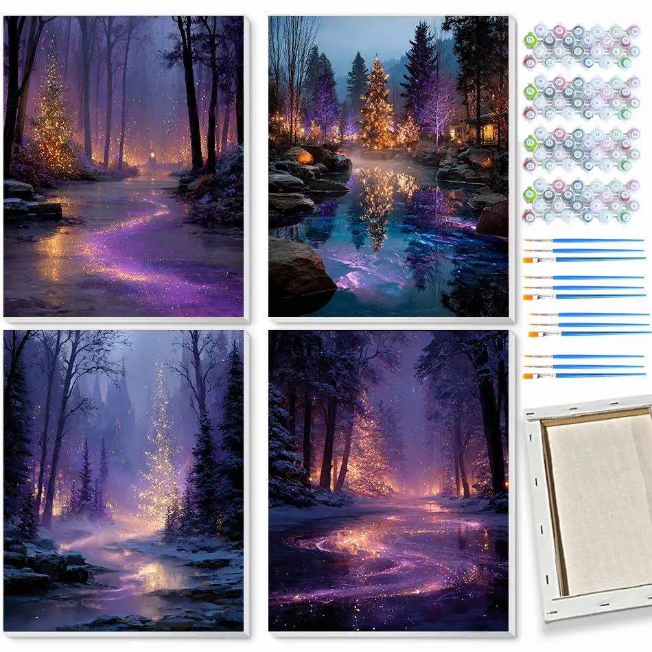 CHENISTORY Scenery  Arts And Crafts Paintings On Number Landscape Craft Supplies Home Decoration Pictures By Numbers