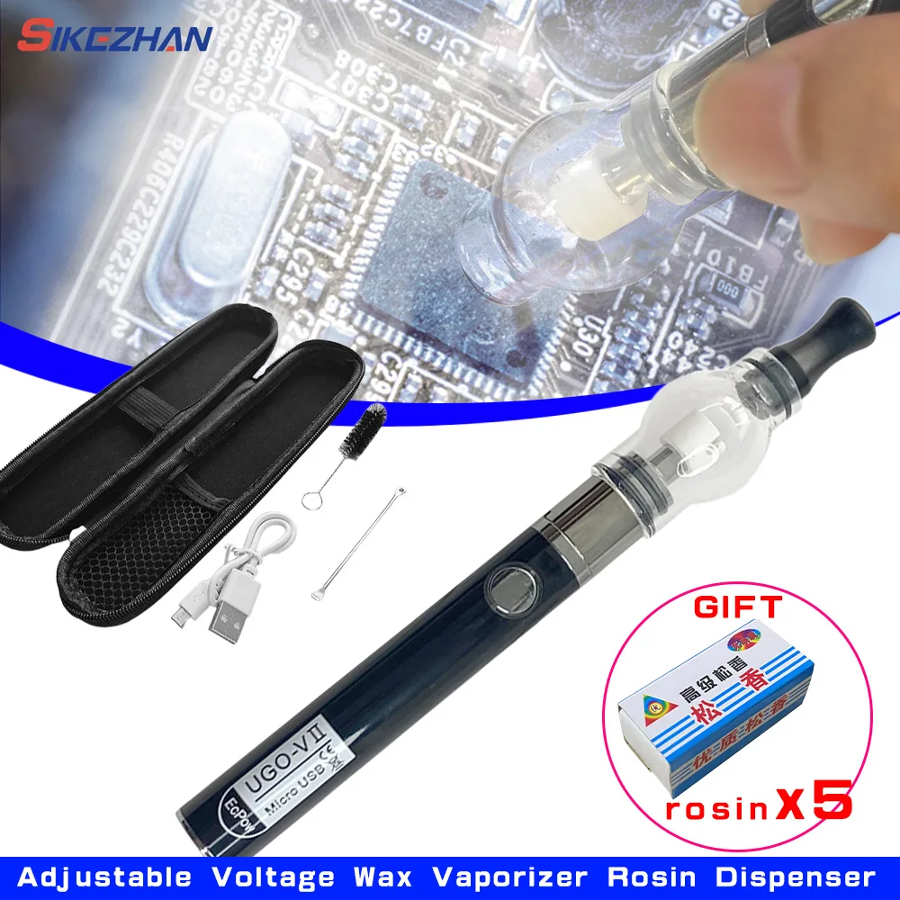 

Adjustable Voltage Wax Vaporizer Rosin Dispenser Thickened Glass Atomizing Pen - Empty Glass Cartridge, 510 Thread Battery