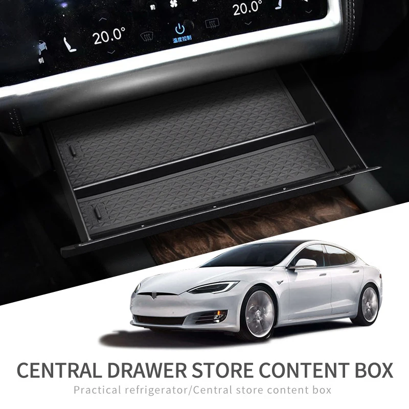 Center Console Storage Box Drawer Container Organizer Drawer Box Tray For Tesla Model S/X (Only for Left-hand Drive Vehicles)
