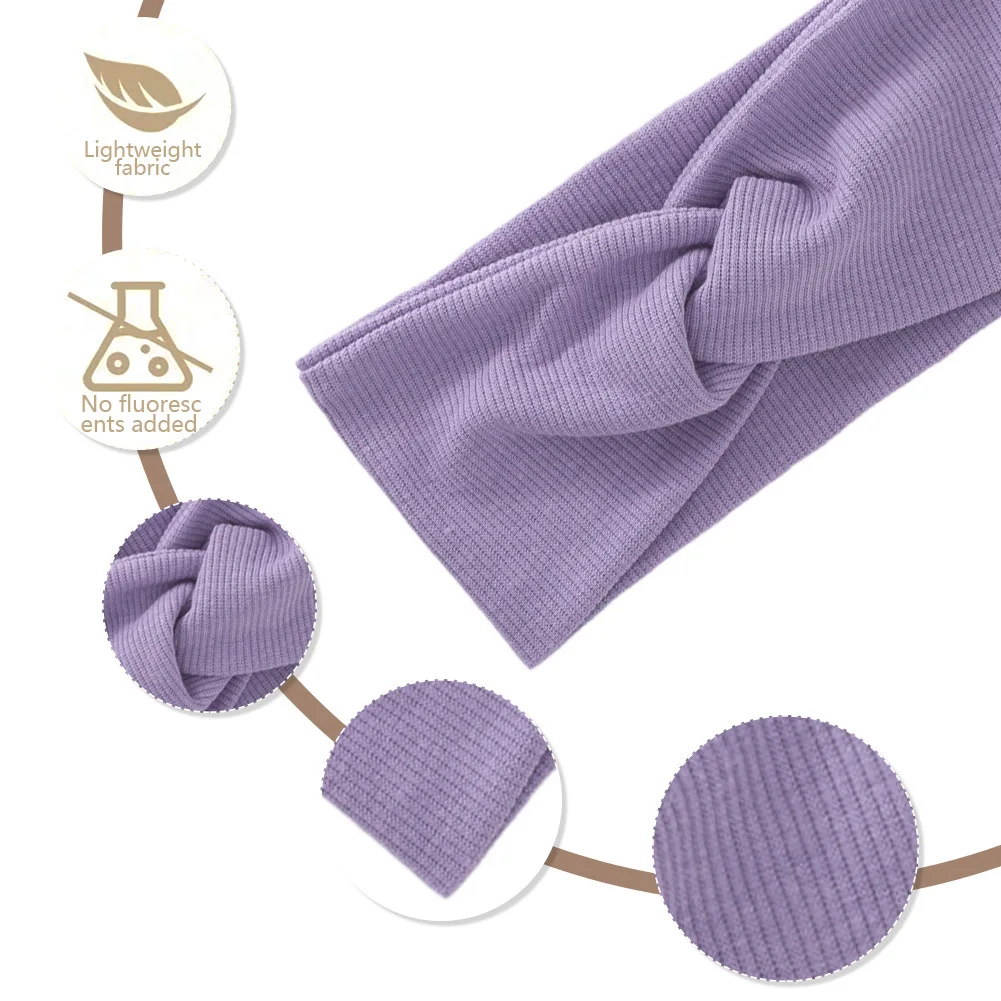 Baby Stirnband einfarbig weiche elastische Stirnbänder Haar bänder verdrehter Knoten Neugeborene Kinder Turban für Mädchen Baby Haarschmuck