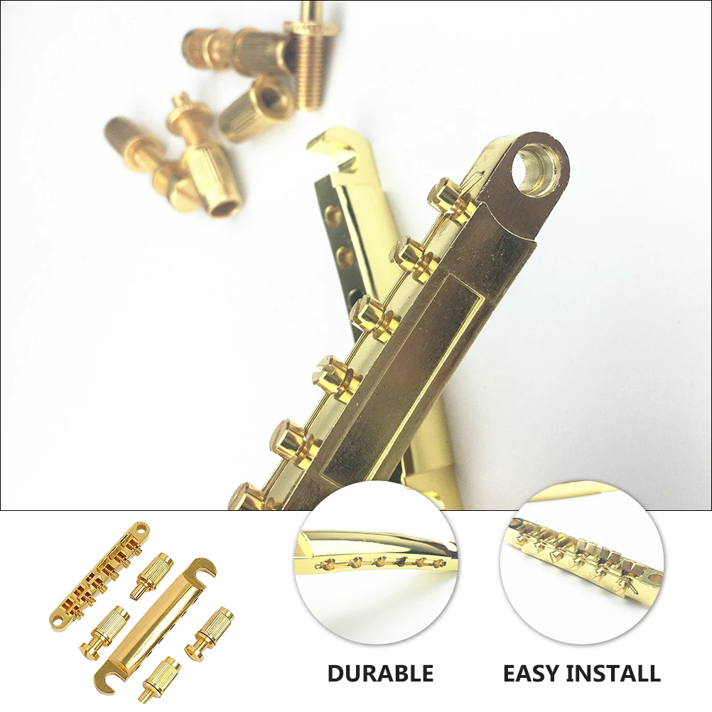 1 مجموعة عالية الجودة 6 سلسلة سبائك الزنك جسر الغيتار قوي أداة قابلة للثقة مظهر صغير على المدى الطويل استخدام 6 سلسلة جسر الغيتار #1