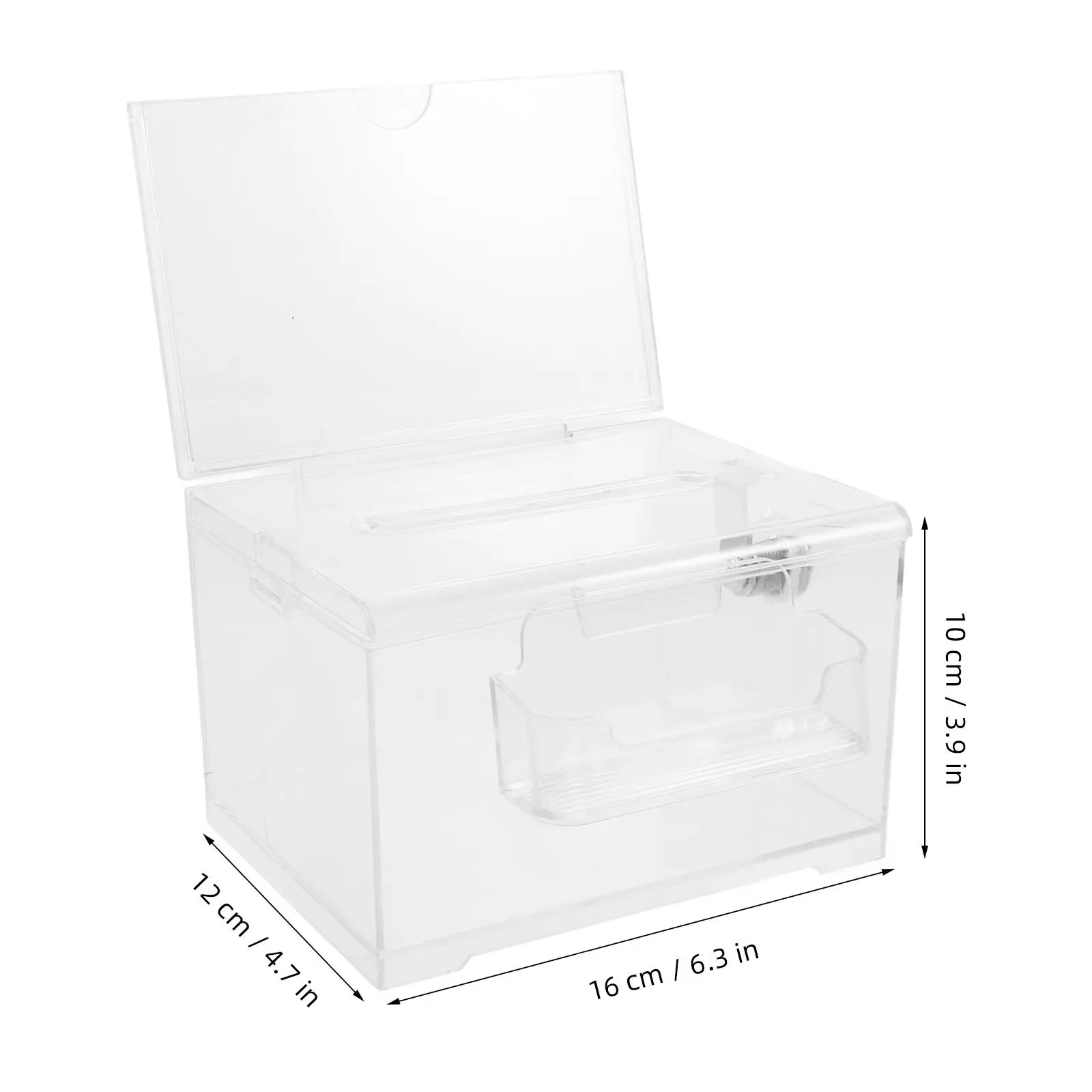 Acrylic Clear Lock Election Ballot Donation Suggestion Box Transparent Voting Box for Fundraising Corporate Meetings Exhibitions