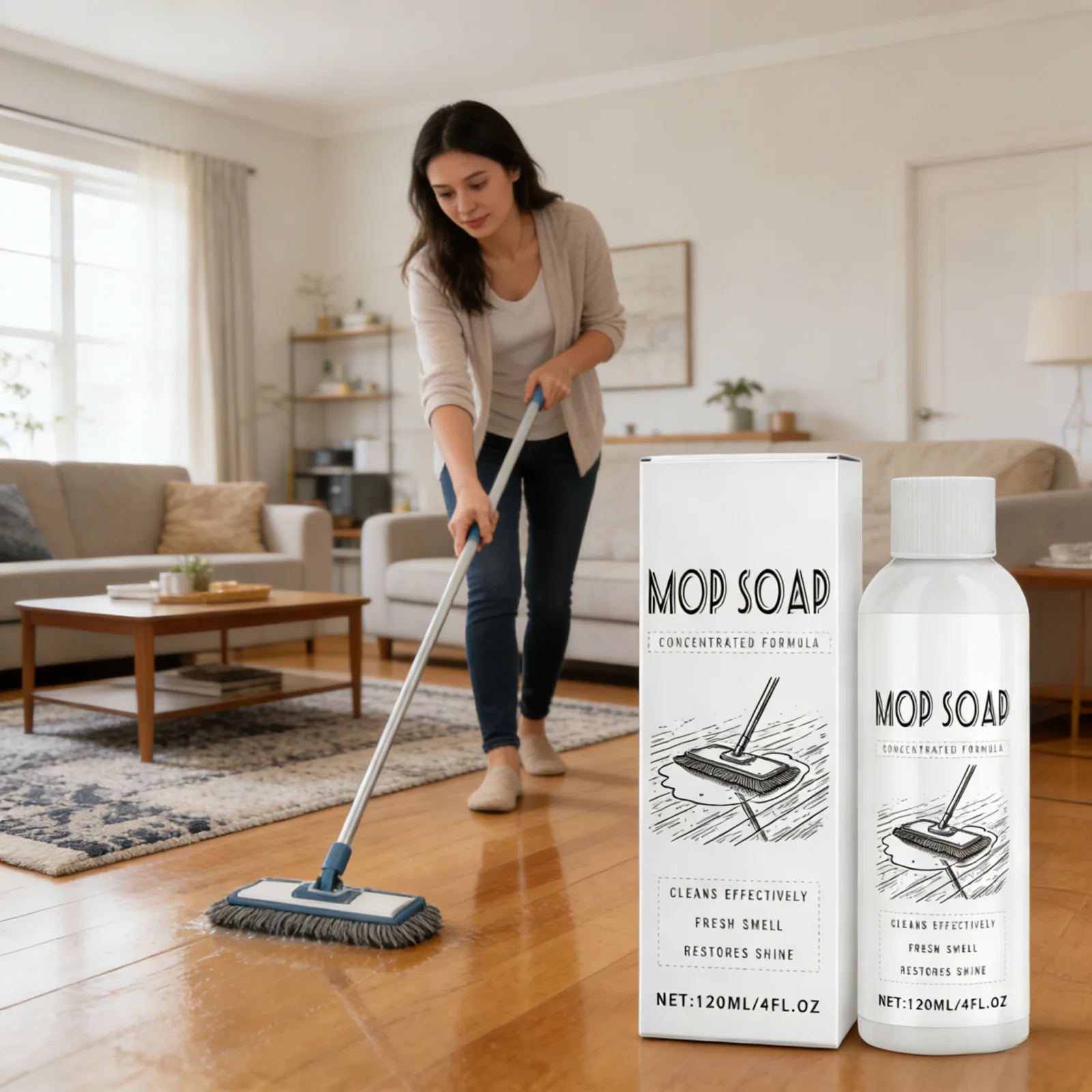 Mop Soap Floor Cleaning Products Boost Floor Shine Concentrated Formula Pet Friendly Fresh Citrus Scent Floor Cleaning Cleaner