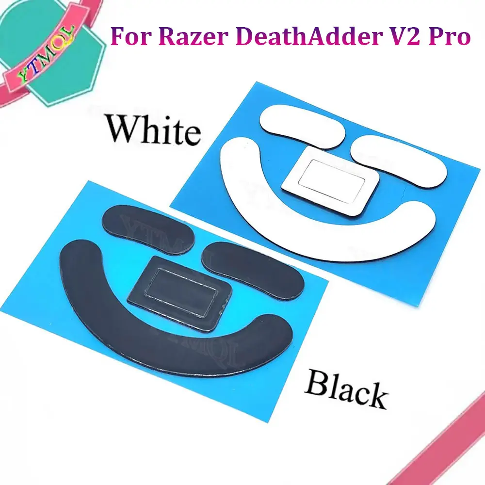 2-10set Mouse Feet Skates Pads For Razer DeathAdder V2 Pro wireless Mouse White Black Anti skid sticker replacement connector