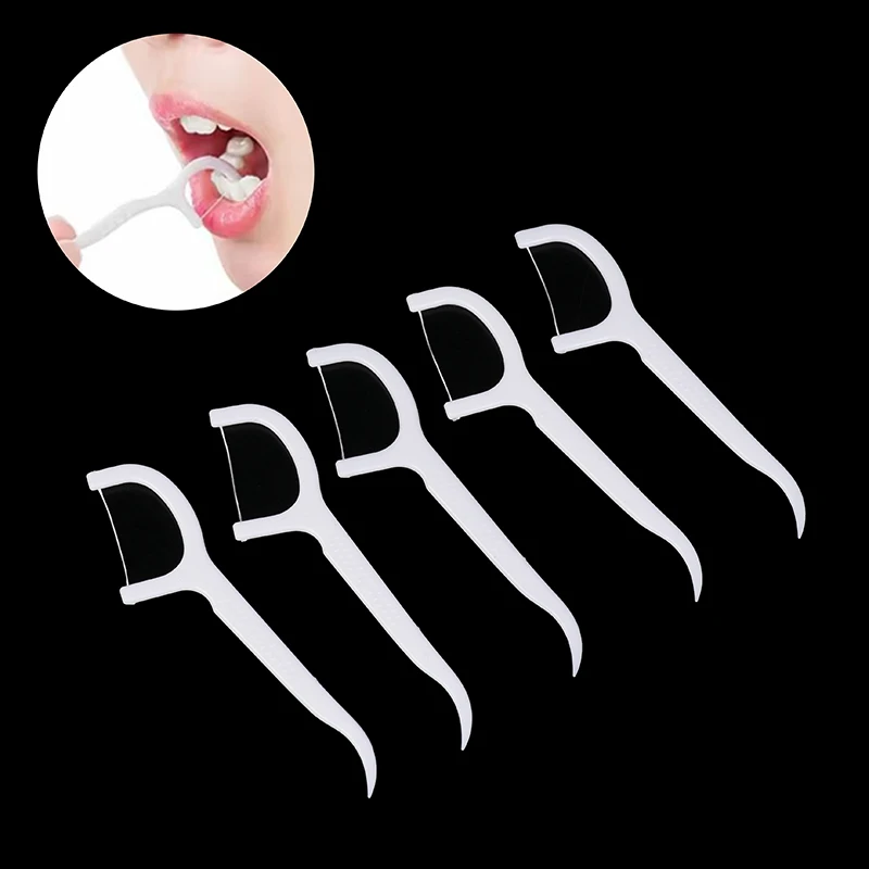 1000pcs Dental Toothpicks Disposable Dental Floss With Handle Teeth Cleaning Tools Portable Oral Hygiene Care Supplies