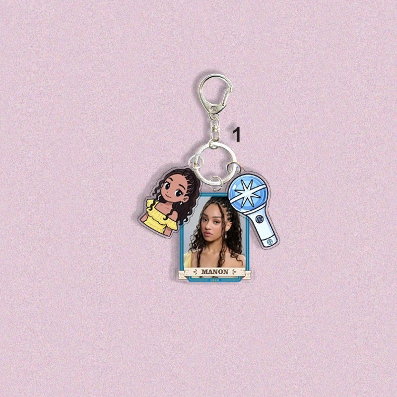 Katseye Girl Group Keychain Bag Charm Manon Megan Daniela Acrylic Pendant For Fans Purse Zipper Pull Cute Gift For Teens view 6