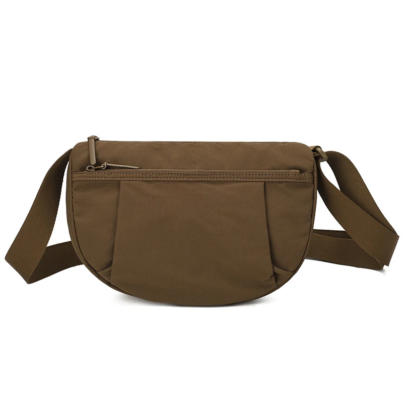 Workwear-style dumpling bag for men and women, multi-compartment shoulder commuter bag, outdoor travel hiking crossbody bag, lig