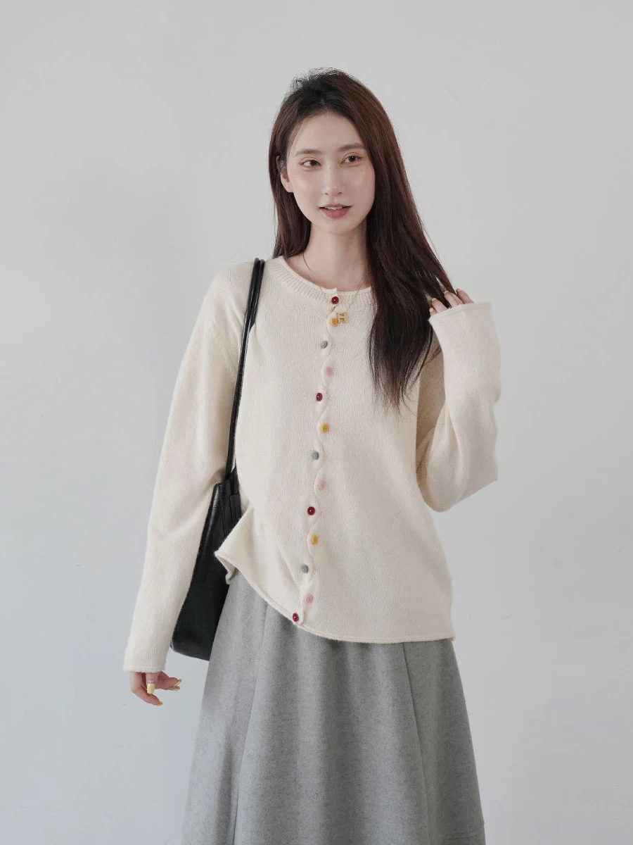 

Loose Long Sve round Ne Knitwear Women's Top Inner Wear Outerwear Autumn Winter New Sle Comfortable Breathable Sweater