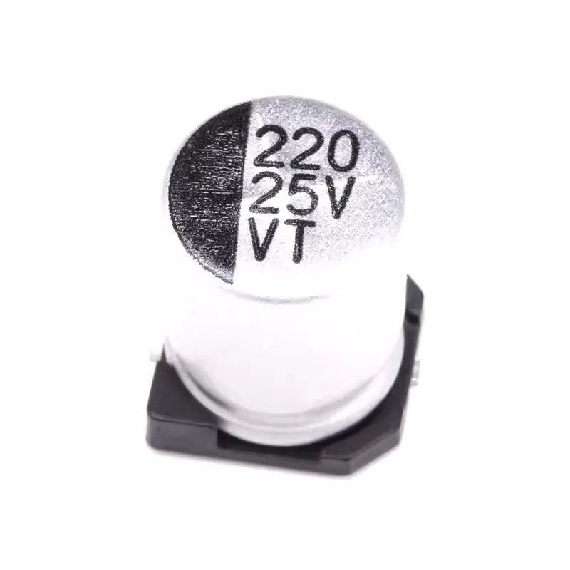 50pcs HIGH QUALITY SMD ALUMINUM ELECTROLYTIC CAPACITOR 25V 220UF VOLUME 8*10.5MM SMD