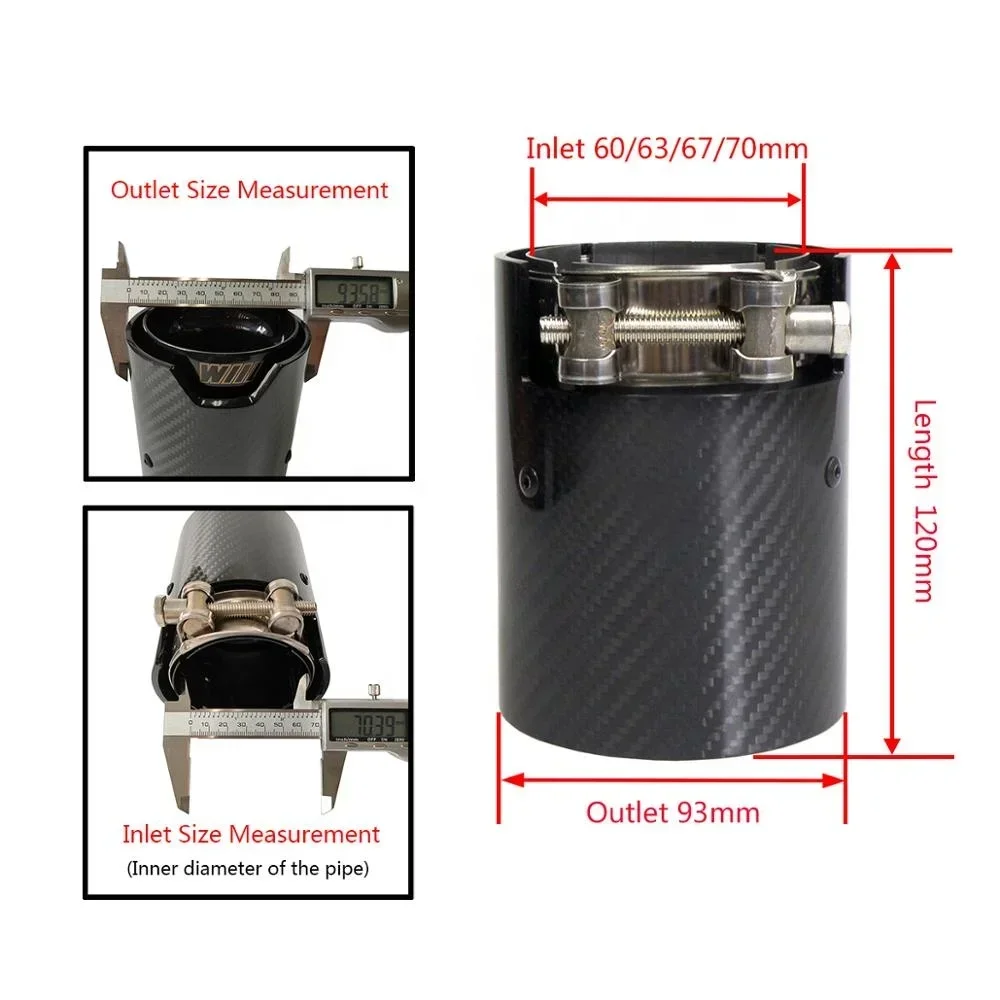 Schwarz beschichteter Auspuffs chall dämpfer aus Kohle faser für BMW M Performance Auspuffrohr m2 f87 m3 f80 m4 f82 f83 m5 f10 m6 f12 f13