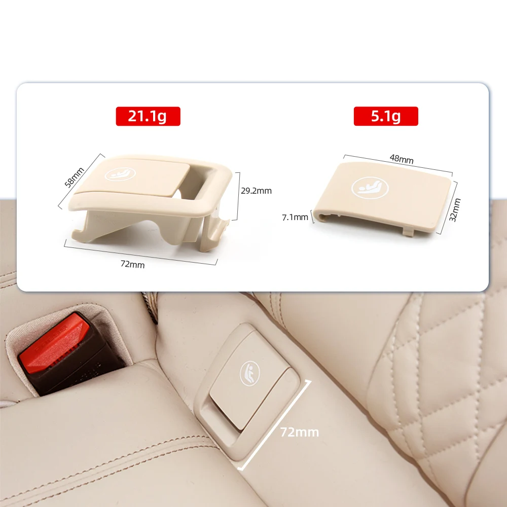 Car Rear Child Seat Safety ISOFIX Cover Restraint Car Hook Buckle Seat Cover Plate 2017-2022 Replace For BMW 5 Series G30