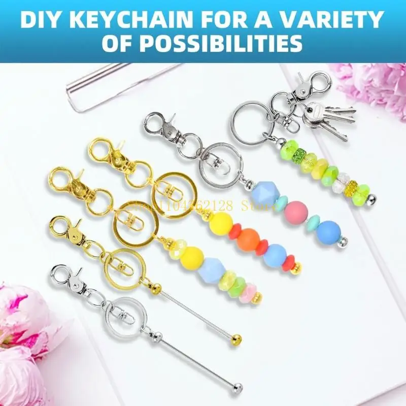 Beading Rings Components with Easy End Beading Removal, Swiveled Lobster Clasps and Split Rings for