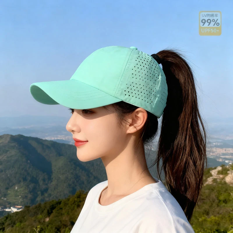 

Бейсболка женская с сеткой для высокого хвоста, быстросохнущая, легкая, дышащая, однотонная или с принтом, для активного отдыха, защита от солнца