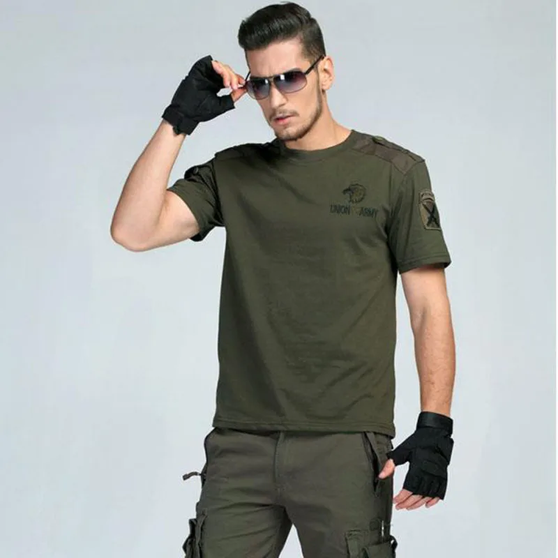 

2023 New Allied Special Outdoor Training Field Casual Cotton Round Neck Tactical Air Force Assault Team Short Sleeve T-shirt