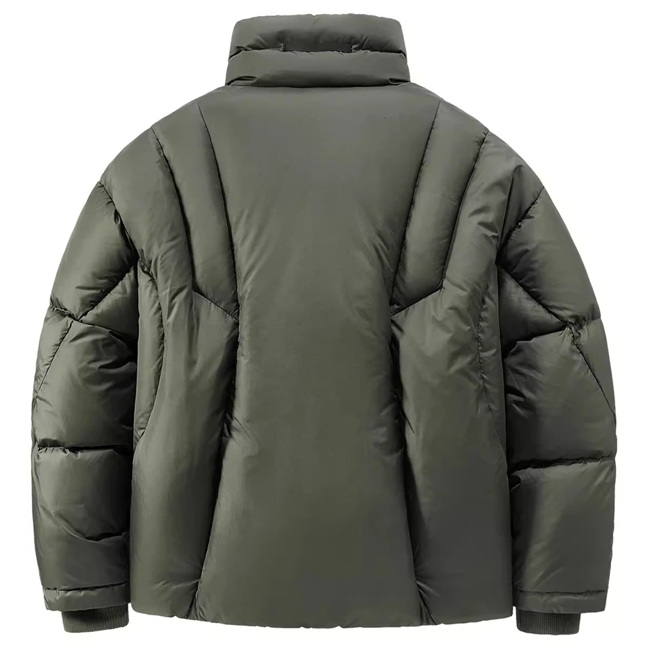 Jaqueta puffer casual masculina, Casaco de carga de inverno, Moda masculina, Função tática, Techwear