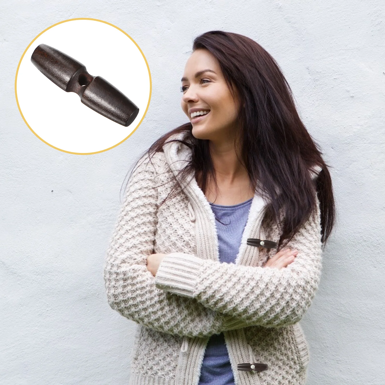 

20Pcs Replacement Buttons Chic Horn Style Button for Sweater Coat DIY Clothing Decoration Coat Button Sweater Buttons