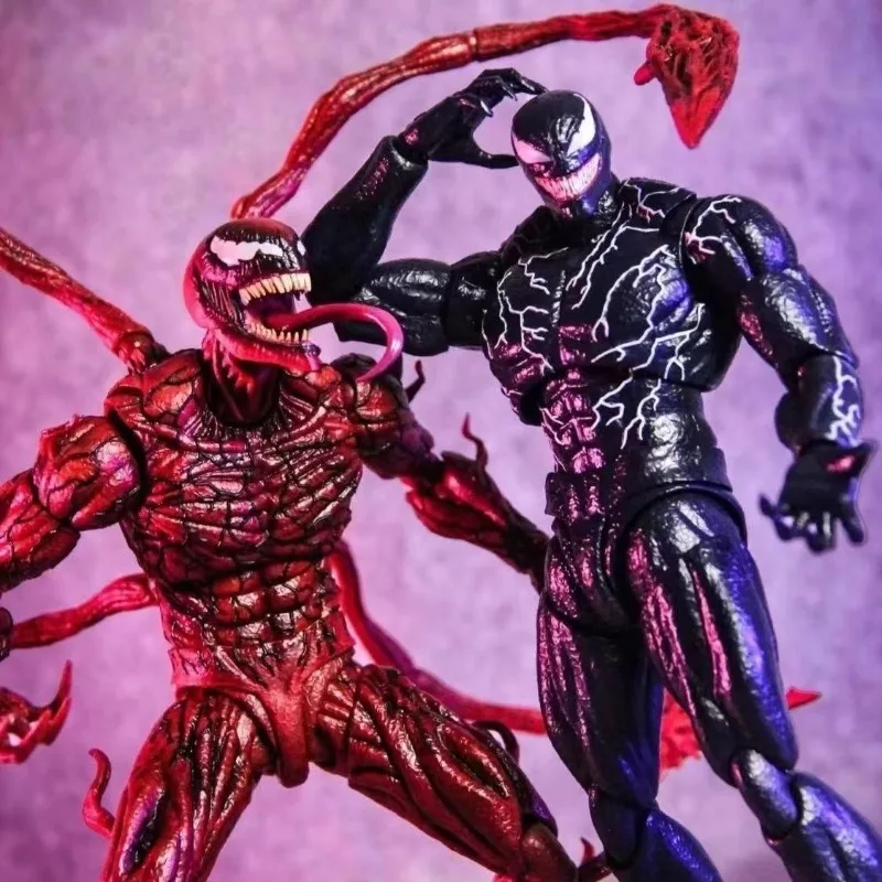 In Stock Original SHF Venom Red Venom Carnage Venom 2 Let There Be Carnage Anime Action Figure Model Toys Collection Kids Gifts