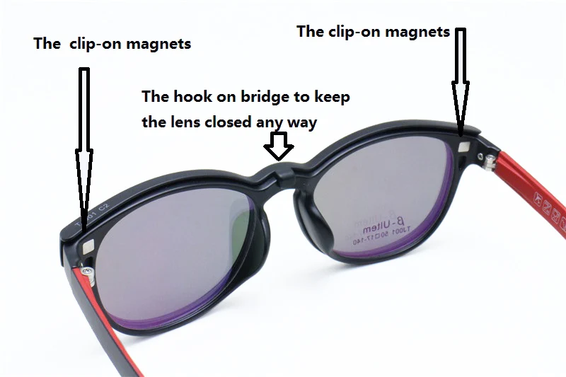 Model No TJ011 single clipping TAC polarized square sunglasses lenses for myopia hyperopia eyeglasses extra clip on sunlens