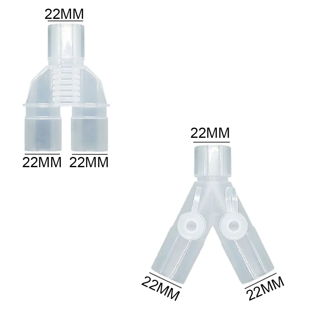 Breathing Circuit Corrugated Tube 22mm Y Shape Connector Straight Connection Adapter Respiratory Anesthesia Tube Connector