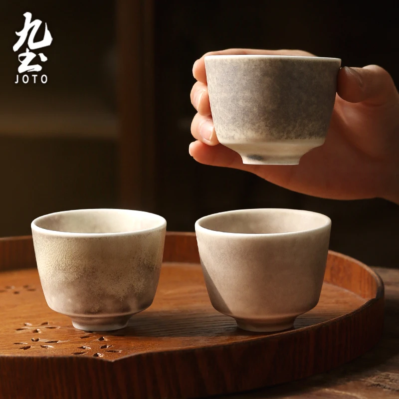 JOTO Comfortable Grip Unique kiln-change glaze color, fine texture Vintage Kiln Tea Cup XCBR0143