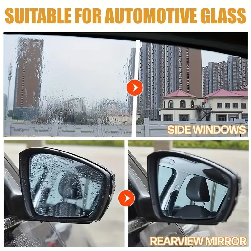 Fasilawei Quick Anti-Fog Waterproof Spray - Windshield Mirror Hydrophobic Coating Dual-Use Polish