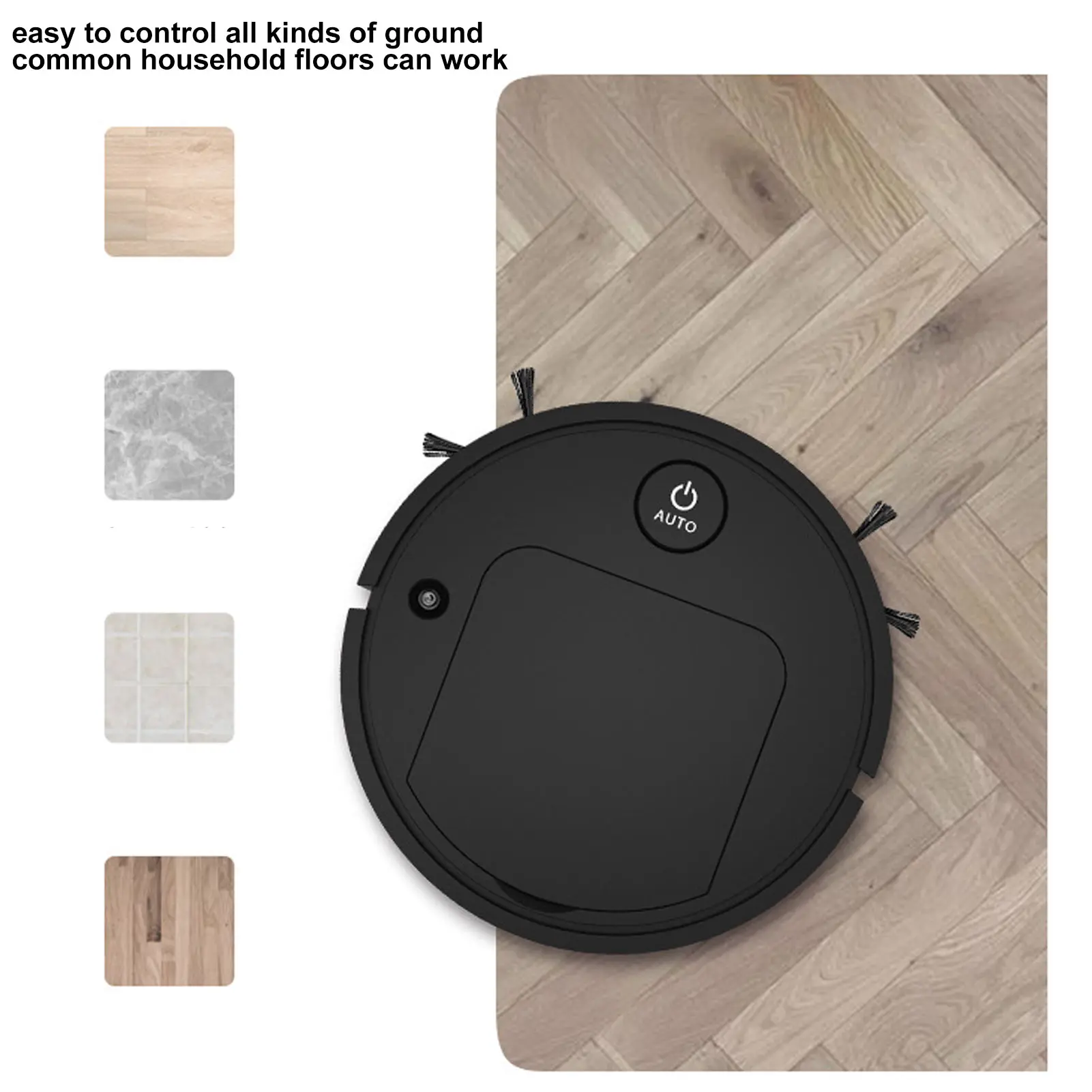 Smart Sweeper, Robot Vacuum Cleaner 4 in 1 Spray Portable USB Rechargeable Obstacle Avoidance Mini Smart Sweeper for Home