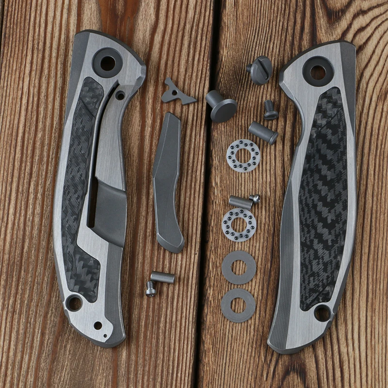 Imagem -06 - Green Plum F95nl Bearing Folding Knife Vg10 Blade Fibra de Carbono Tc4 Titanium Alloy Handle Outdoor Camping Portable Edc Tools